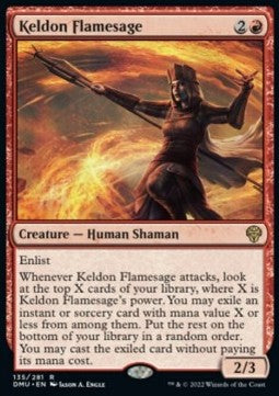 Keldonische Flammenkundlerin DMU-135 Rare Near Mint Deutsch Foil