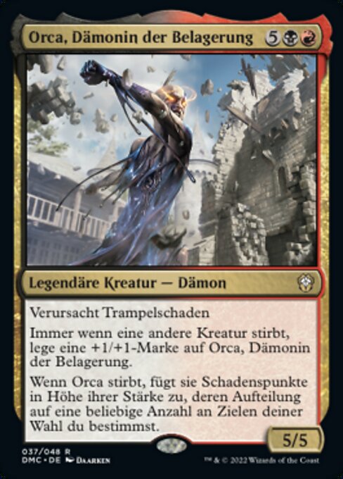 Orca, Siege Demon DMC-37 Rare Near Mint Deutsch