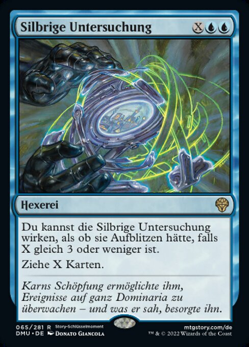 Silbrige Untersuchung DMU-65 Rare Near Mint Deutsch
