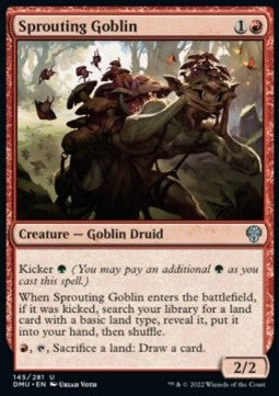Sprießender Goblin DMU-145 Uncommon Excellent Englisch Foil