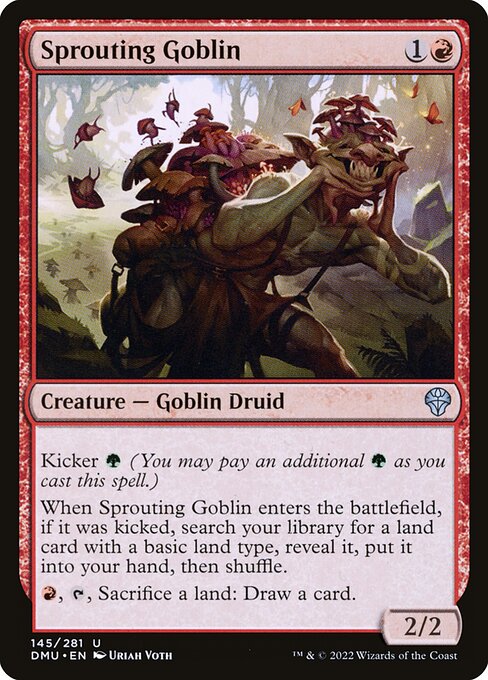 Sprießender Goblin DMU-145 Uncommon Excellent Englisch Foil