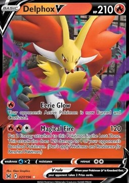 Delphox V LOR-027 Ultra Rare Near Mint Englisch
