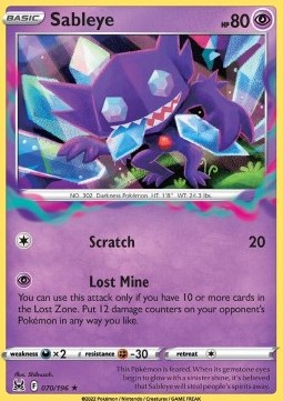 Sableye LOR-070 Holo Rare Near Mint Englisch