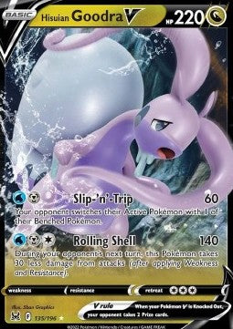 Hisuian Goodra V LOR-135 Ultra Rare Excellent Englisch