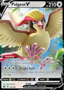 Pidgeot V LOR-137 Ultra Rare Good Englisch