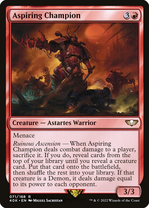 Aspiring Champion 40K-71 Rare Good Englisch