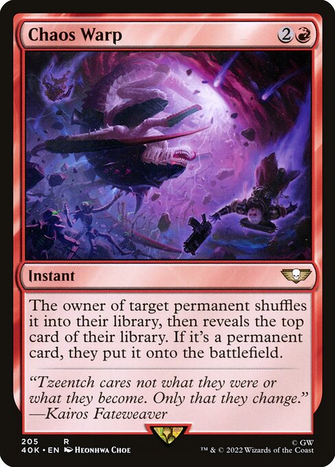 Chaos Warp 40K-205 Rare Near Mint Englisch Foil