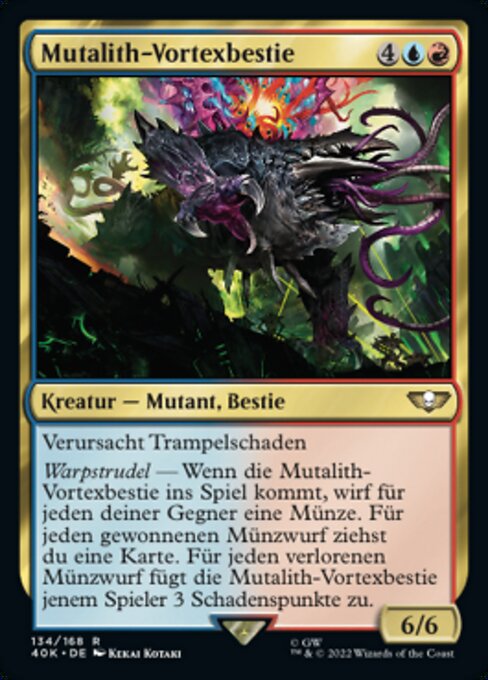 Mutalith-Vortexbestie 40K-134 Rare Near Mint Deutsch