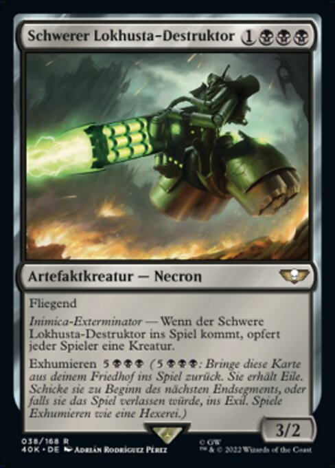 Schwerer Lokhusta-Destruktor 40K-38 Rare Near Mint Deutsch