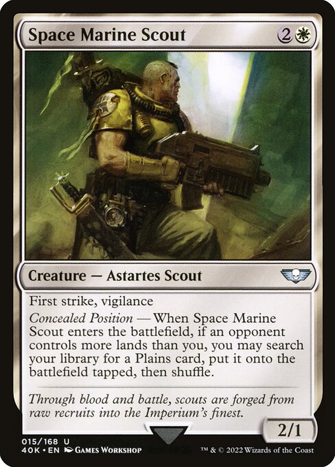 Space Marine Scout 40K-15 Uncommon Near Mint Englisch
