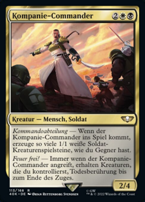 Kompanie-Commander 40K-113 Rare Near Mint Deutsch