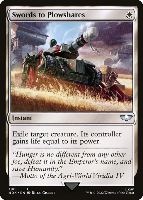 Swords to Plowshares 40K-190 Uncommon Near Mint Englisch