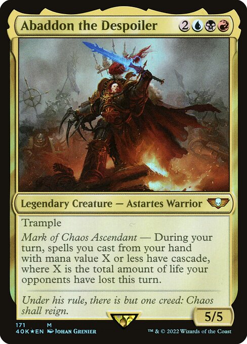 Abaddon the Despoiler 40K-171 Mythic Near Mint Englisch Foil