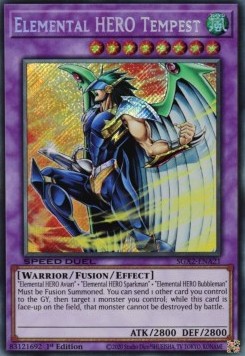 Elementar-HELD Tempest (V.2) SGX2-A21 Secret Rare Near Mint Deutsch 1. Auflage