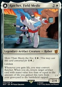Ratchet, Field Medic // Ratchet, Rescue Racer (V.1) BOT-2 Mythic Near Mint Deutsch Foil