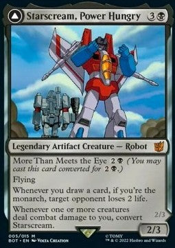 Starscream, Power Hungry // Starscream, Seeker Leader BOT-5 Mythic Light Played Japanisch