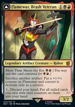 Flamewar, Brash Veteran // Flamewar, Streetwise Operative (V.1) BOT-10 Mythic Excellent Deutsch