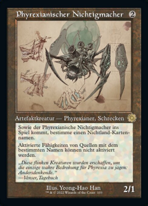 Phyrexianischer Nichtigmacher (V.2) BRR-103 Rare Excellent Deutsch