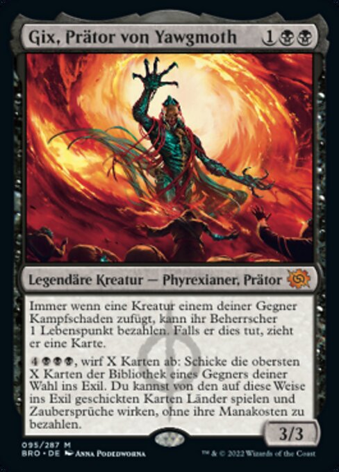 Gix, Prätor von Yawgmoth BRO-95 Mythic Near Mint Deutsch