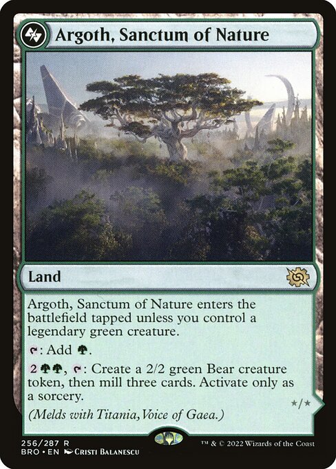 Argoth, Sanctum of Nature // Titania, Gaea Incarnate BRO-256 Rare Excellent Englisch