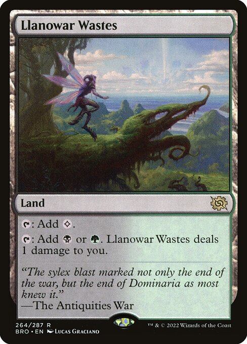 Llanowar-Ödland BRO-264 Rare Near Mint Englisch