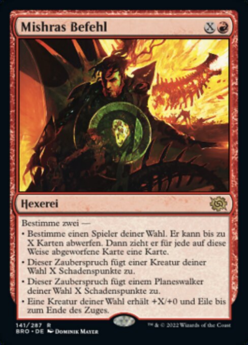 Mishra's Command BRO-141 Rare Excellent Deutsch Foil