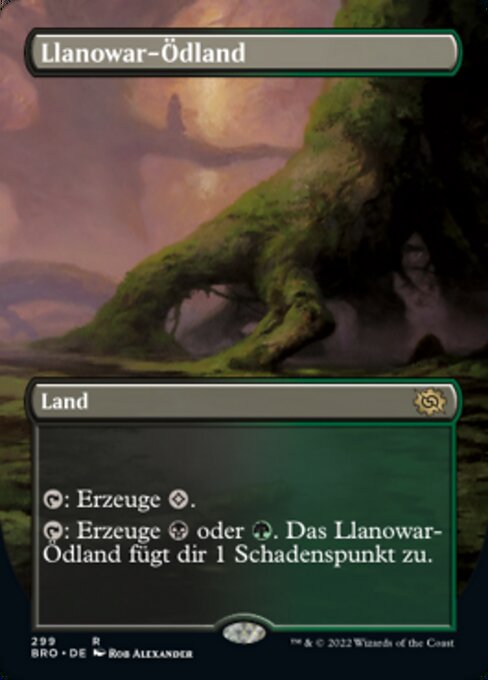 Llanowar-Ödland XBRO-299 Rare Near Mint Deutsch