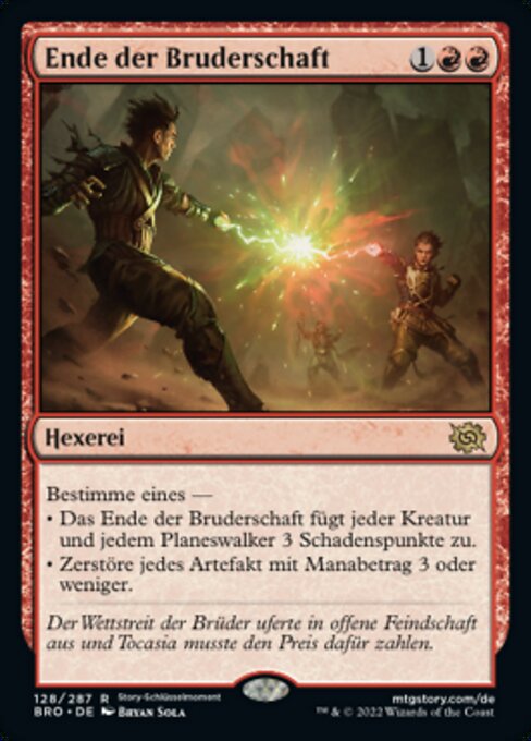 Ende der Bruderschaft BRO-128 Rare Near Mint Deutsch