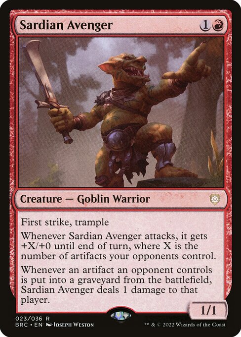 Sardian Avenger XBRC-23 Rare Near Mint Englisch
