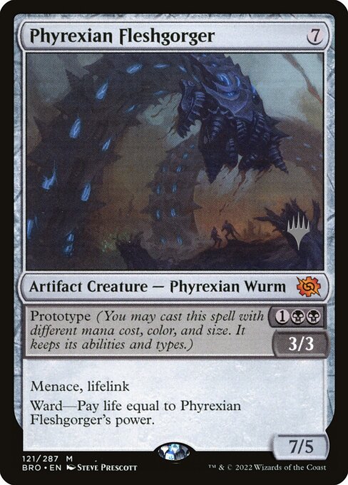 Phyrexianischer Fleischfresser PBRO-121 Mythic Near Mint Deutsch Foil