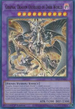 Grapha, Drachenoberherrscher der Finsteren Welt SR13-DE041 Ultra Rare Good Deutsch 1. Auflage