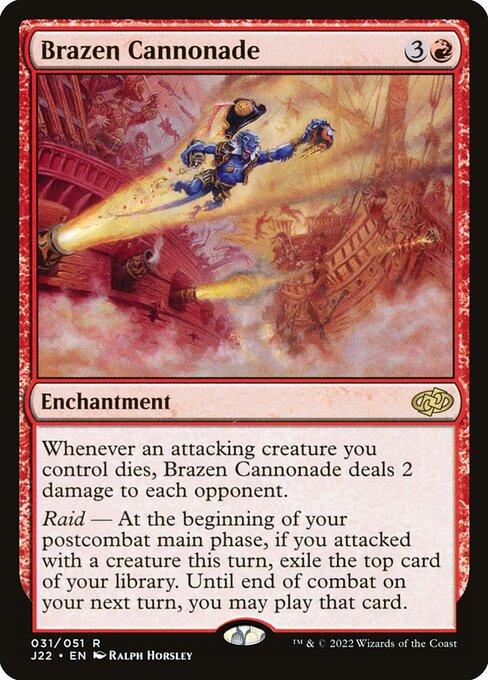 Brazen Cannonade J22-31 Rare Near Mint Englisch