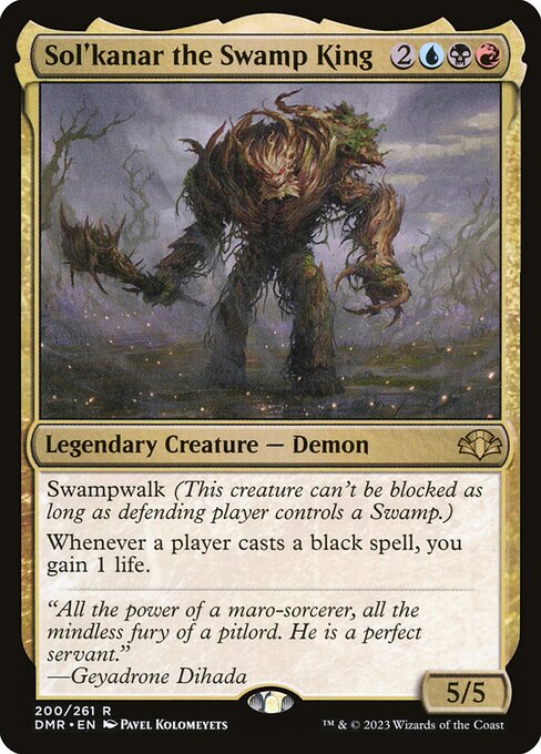Sol'kanar the Swamp King DMR-200 Rare Near Mint Englisch Foil