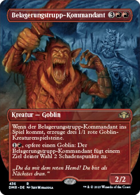 Belagerungstrupp-Kommandant (V.2) XDMR-436 Rare Near Mint Deutsch Foil