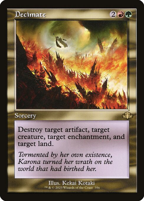 Dezimieren (V.1) XDMR-356 Rare Near Mint Englisch Foil