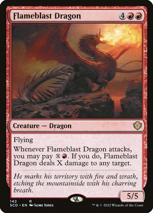 Flammenstoß-Drache SCD-142 Rare Near Mint Deutsch