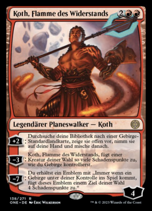 Koth, Flamme des Widerstands ONE-138 Rare Near Mint Deutsch
