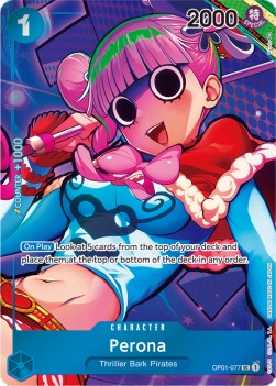 Perona (OP01-077) (V.2) OP01 Alternate Art Excellent Englisch