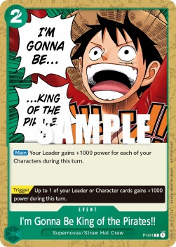 I'm Gonna Be King of the Pirates!! (P-024) P Promo Near Mint Englisch