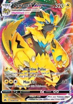 Zeraora VMAX CRZ-054 Ultra Rare Excellent Deutsch