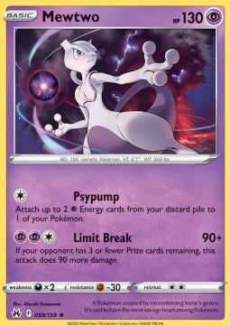 Mewtu CRZ-059 Holo Rare Good Deutsch Reverse Holo