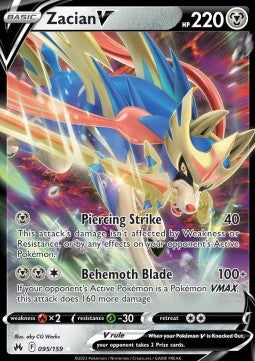 Zacian V CRZ-095 Ultra Rare Near Mint Deutsch
