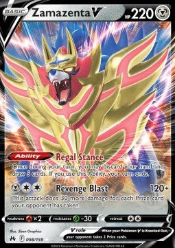 Zamazenta V CRZ-098 Ultra Rare Near Mint Englisch