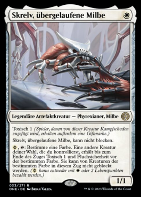 Skrelv, übergelaufene Milbe ONE-33 Rare Near Mint Deutsch Foil