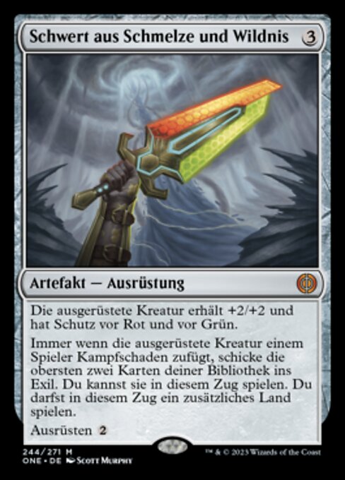 Schwert aus Schmelze und Wildnis ONE-244 Mythic Near Mint Deutsch Foil