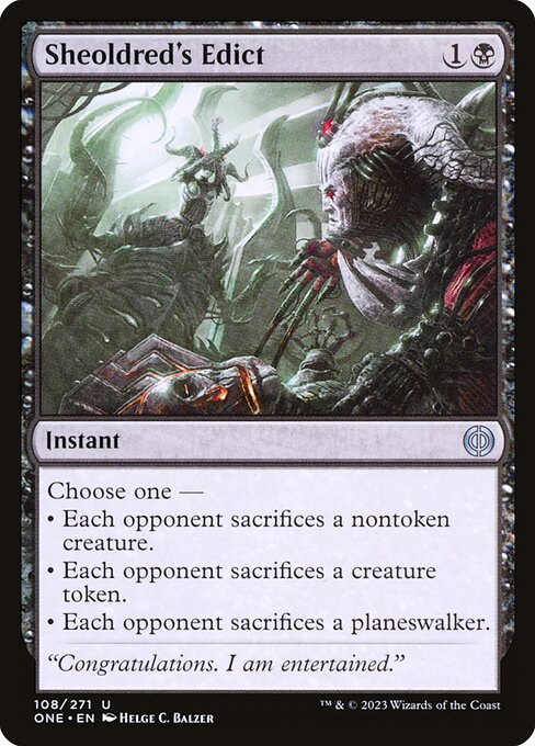 Sheoldred's Edict ONE-108 Uncommon Excellent Englisch
