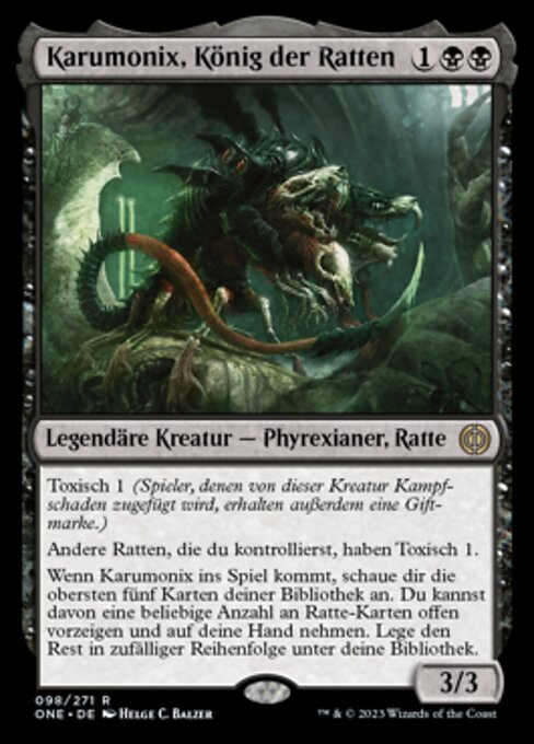 Karumonix, König der Ratten ONE-98 Rare Near Mint Deutsch Foil
