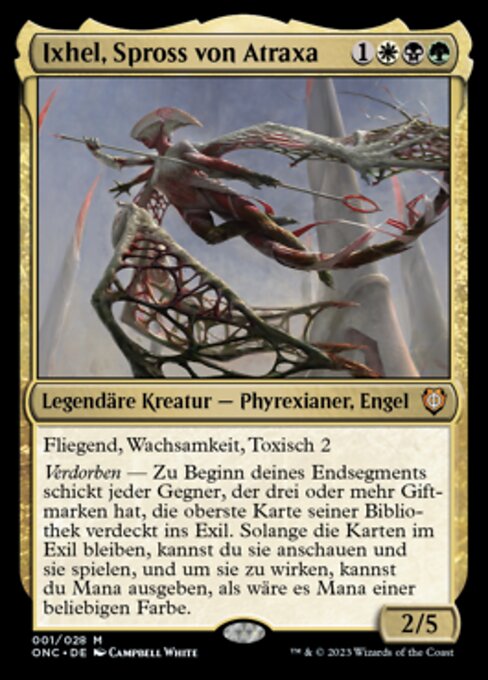 Ixhel, Scion of Atraxa ONC-1 Mythic Near Mint Deutsch Foil