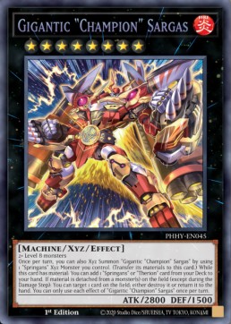 Gigantischer „Champion“ Sargas PHHY-DE045 Secret Rare Near Mint Deutsch 1. Auflage
