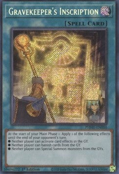 Grabwächters Inschrift PHHY-000 Secret Rare Near Mint Deutsch 1. Auflage